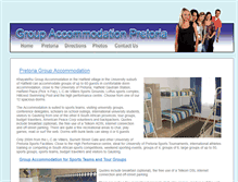 Tablet Screenshot of groupaccommodationpretoria.co.za